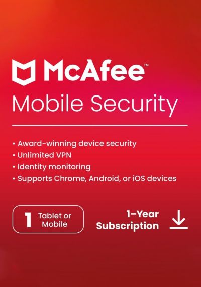 McAfee Mobile Security 2024 - 1 Device - 1 Year